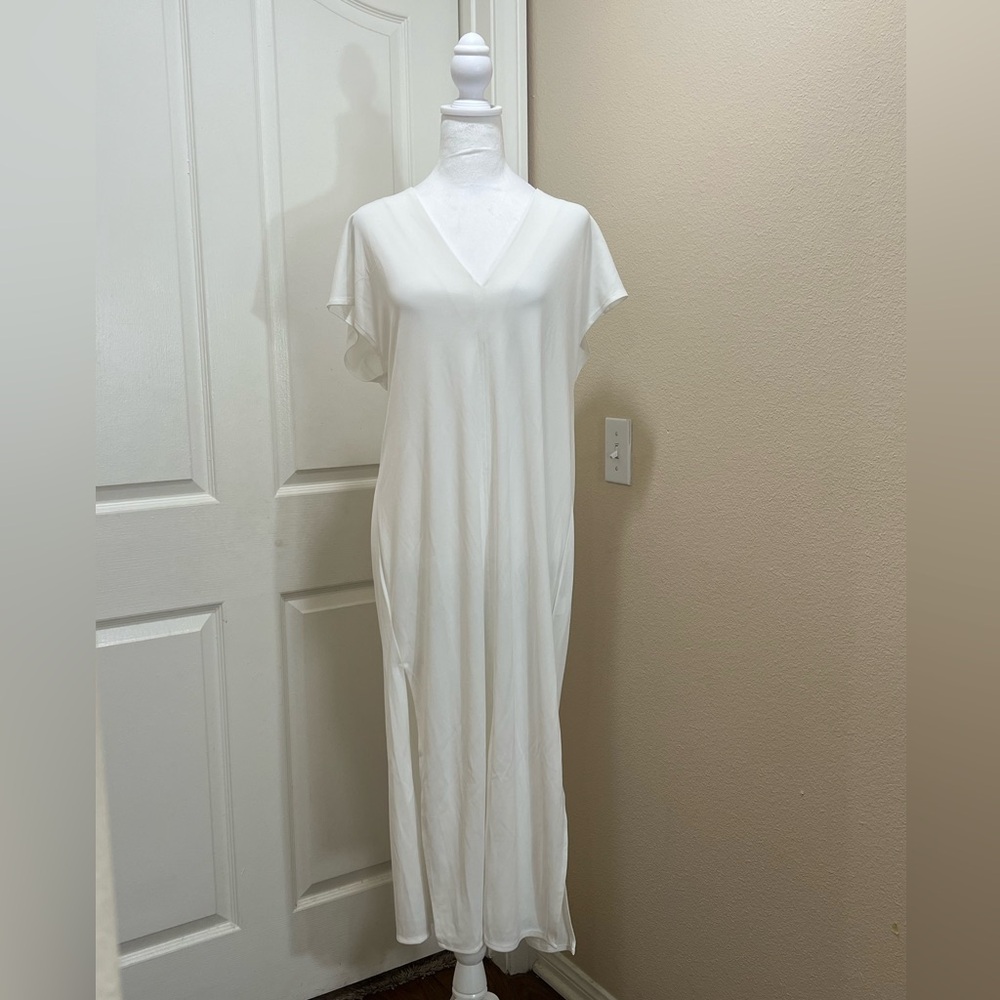 ZARA Women's CUT OUT TUNIC DRESS - Size Small - White